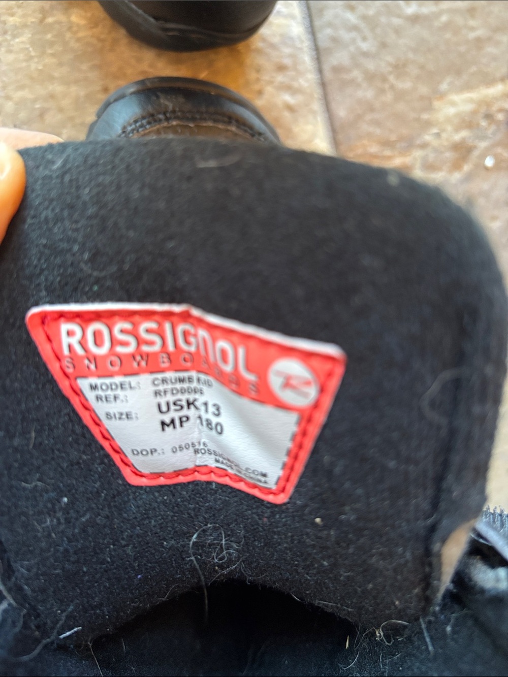 Rossignol Kids Black Snow Boots with Hook-and-Loop Straps - Picture 4 of 4
